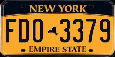 NY license plate FDO3379