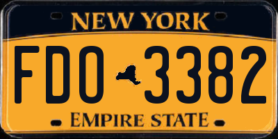 NY license plate FDO3382