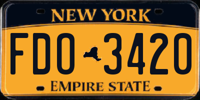 NY license plate FDO3420