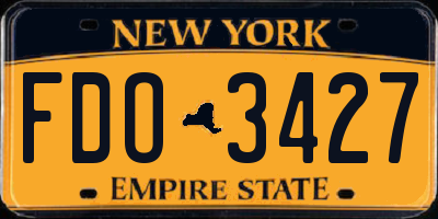 NY license plate FDO3427