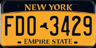 NY license plate FDO3429