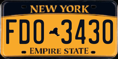 NY license plate FDO3430