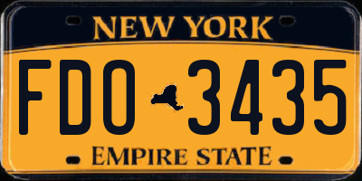 NY license plate FDO3435