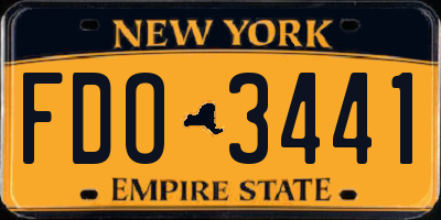 NY license plate FDO3441