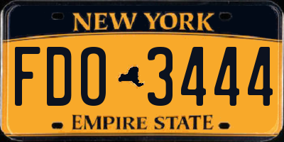 NY license plate FDO3444