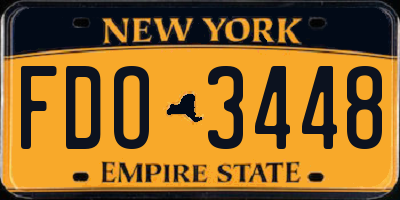 NY license plate FDO3448