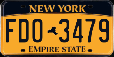 NY license plate FDO3479