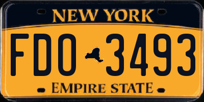 NY license plate FDO3493