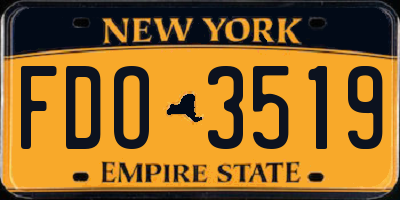 NY license plate FDO3519