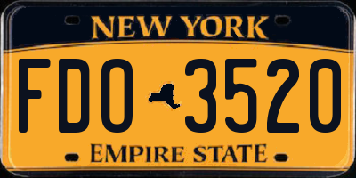 NY license plate FDO3520