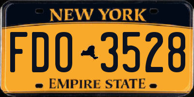 NY license plate FDO3528