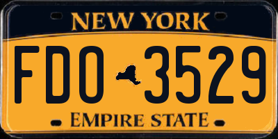 NY license plate FDO3529