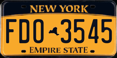 NY license plate FDO3545