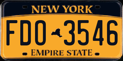 NY license plate FDO3546