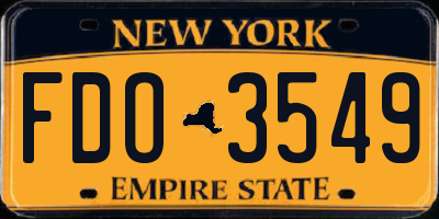 NY license plate FDO3549