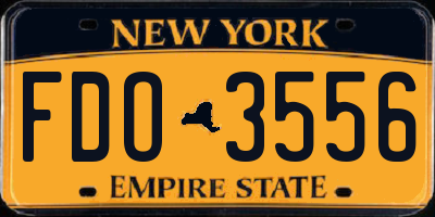 NY license plate FDO3556