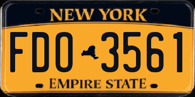 NY license plate FDO3561