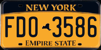 NY license plate FDO3586