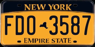 NY license plate FDO3587