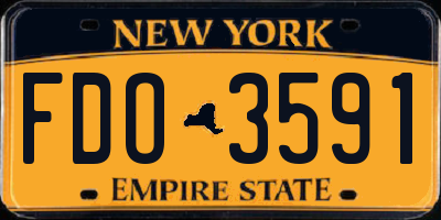 NY license plate FDO3591