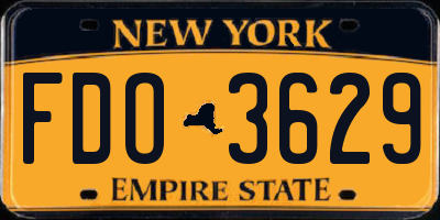 NY license plate FDO3629