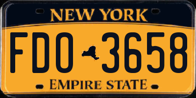 NY license plate FDO3658