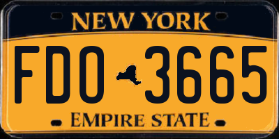 NY license plate FDO3665