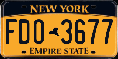 NY license plate FDO3677