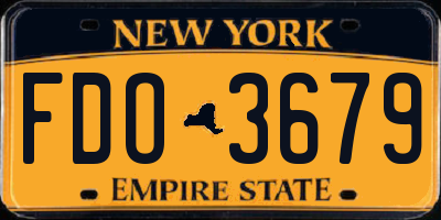 NY license plate FDO3679