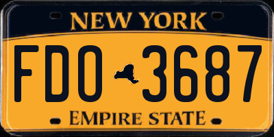 NY license plate FDO3687