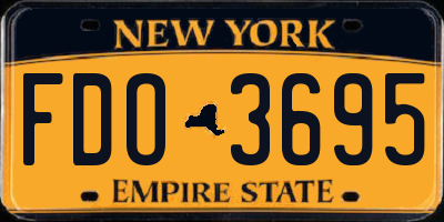 NY license plate FDO3695