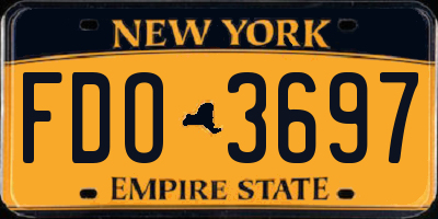 NY license plate FDO3697