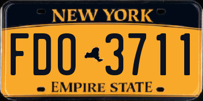 NY license plate FDO3711