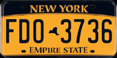 NY license plate FDO3736
