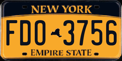 NY license plate FDO3756