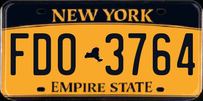 NY license plate FDO3764
