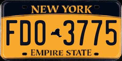 NY license plate FDO3775