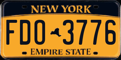 NY license plate FDO3776