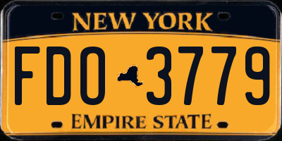 NY license plate FDO3779