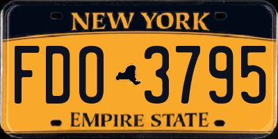 NY license plate FDO3795