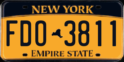 NY license plate FDO3811