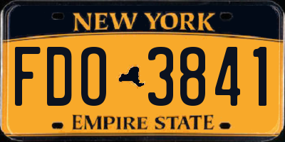 NY license plate FDO3841