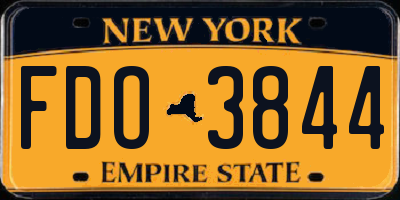 NY license plate FDO3844