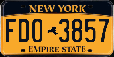 NY license plate FDO3857