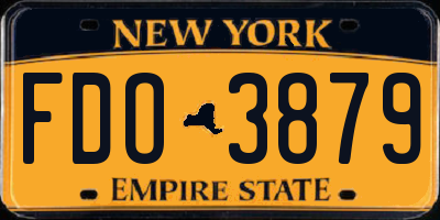 NY license plate FDO3879