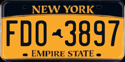 NY license plate FDO3897