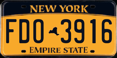 NY license plate FDO3916