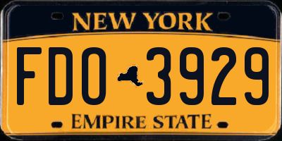 NY license plate FDO3929
