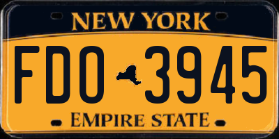 NY license plate FDO3945