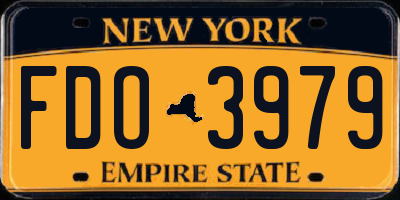 NY license plate FDO3979